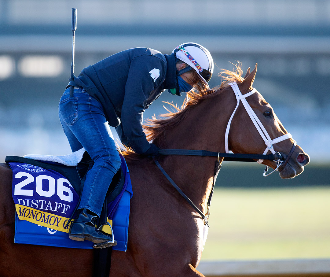 Monomoy Girl trains at Keeneland on Nov. 2