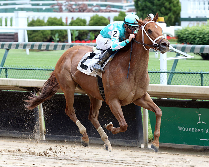 Monomoy Girl wins a May 16 allowance race at Churchill Downs