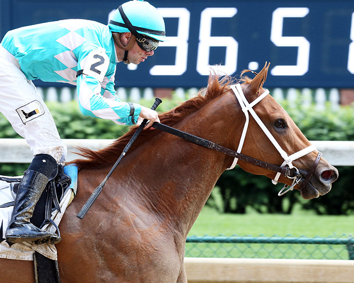 Monomoy Girl wins a May 16 allowance race at Churchill Downs
