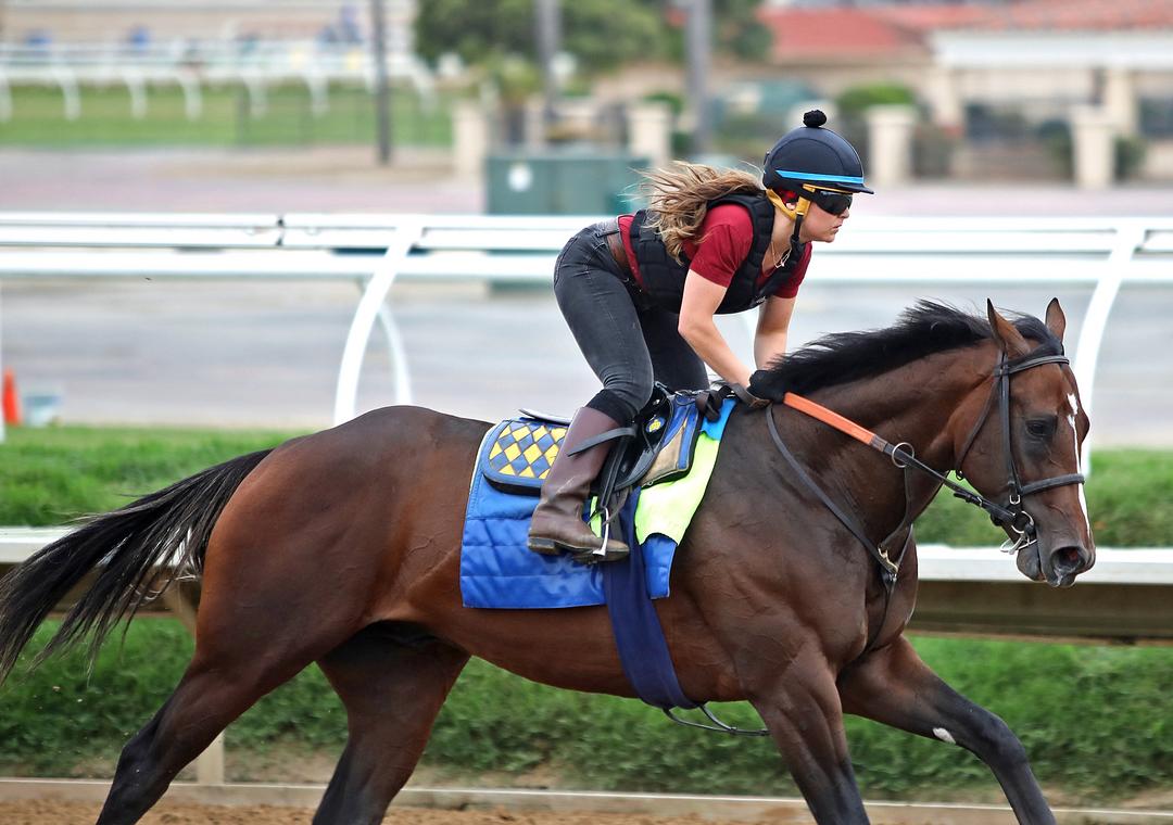 Montebello trains at Del Mar on 8-20-21