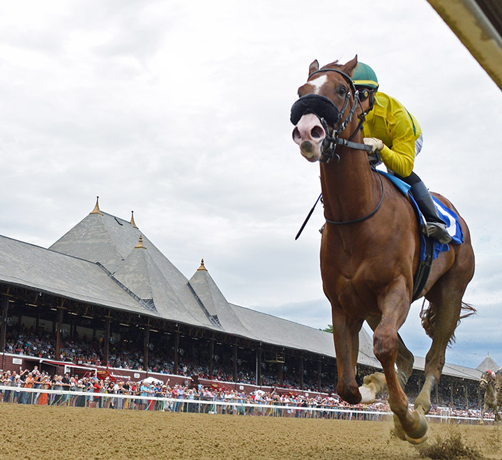 Moonachie wins an Aug. 28 maiden race at Saratoga Race Course