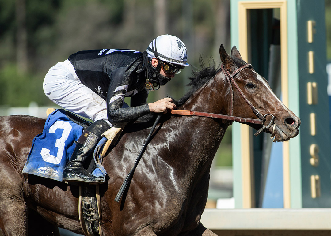 Moonlight wins the 2021 Las Virgenes at Santa Anita Park