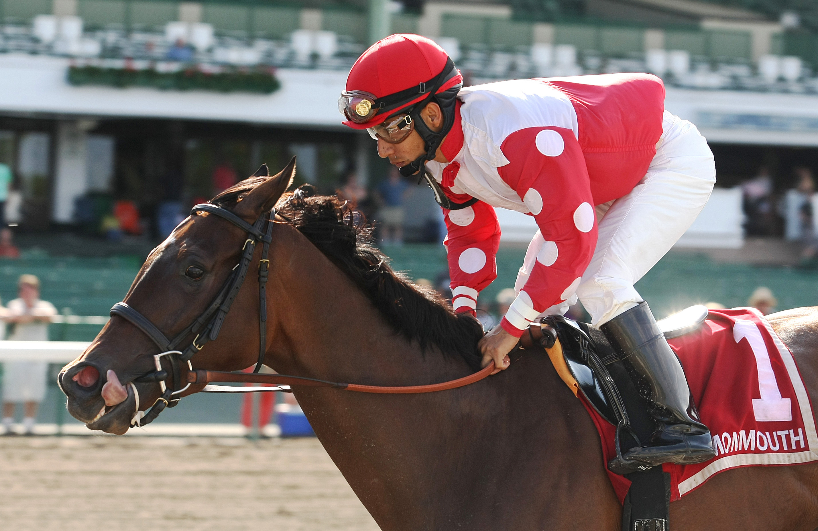 Paco Lopez aboard More Than A Party wins the Open Mind Hanidcap
