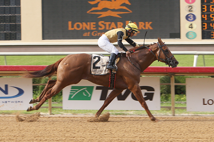 Moro Said Ready wins the Texas Stallion Stakes Staunch Avenger Division