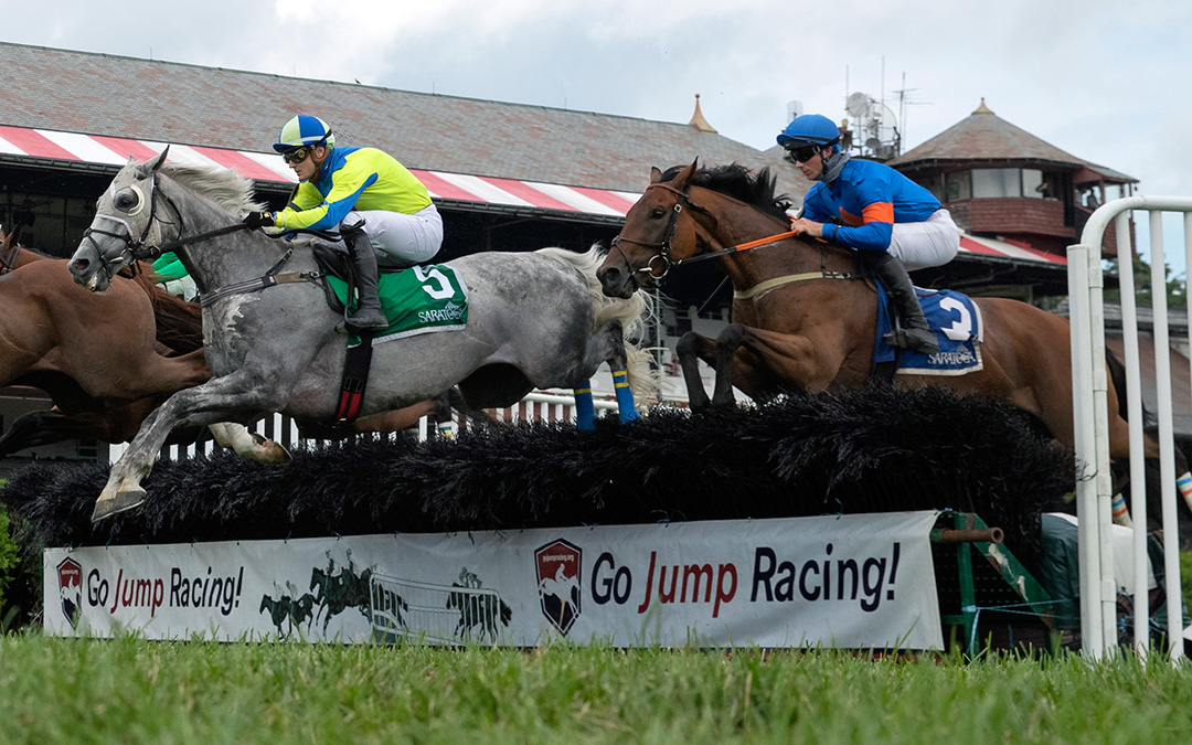Moscato (left) and Optimus Prime (right) finish 102 in the A. P. Smithwick at Saratoga