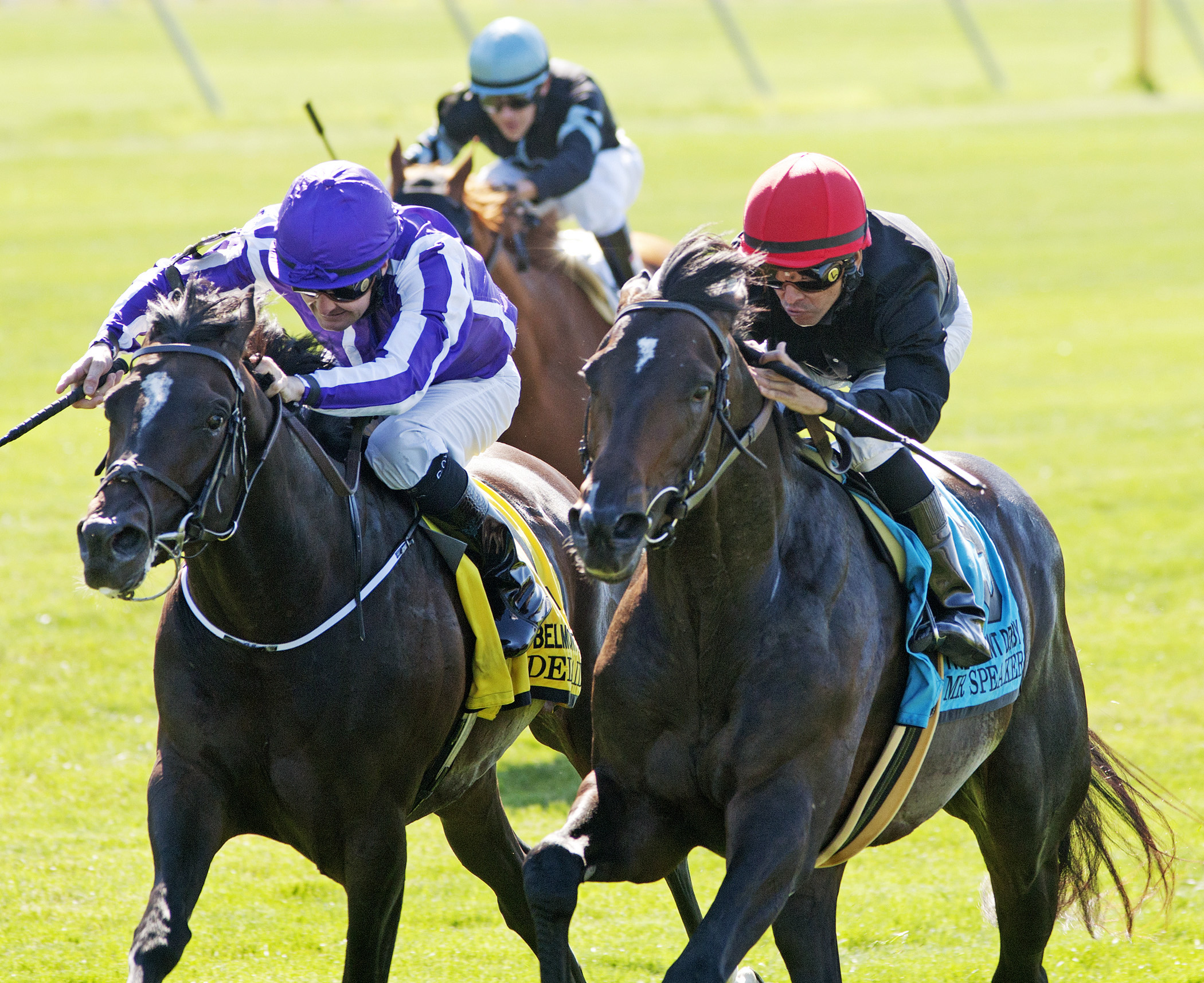 Mr Speaker wins the Belmont Derby