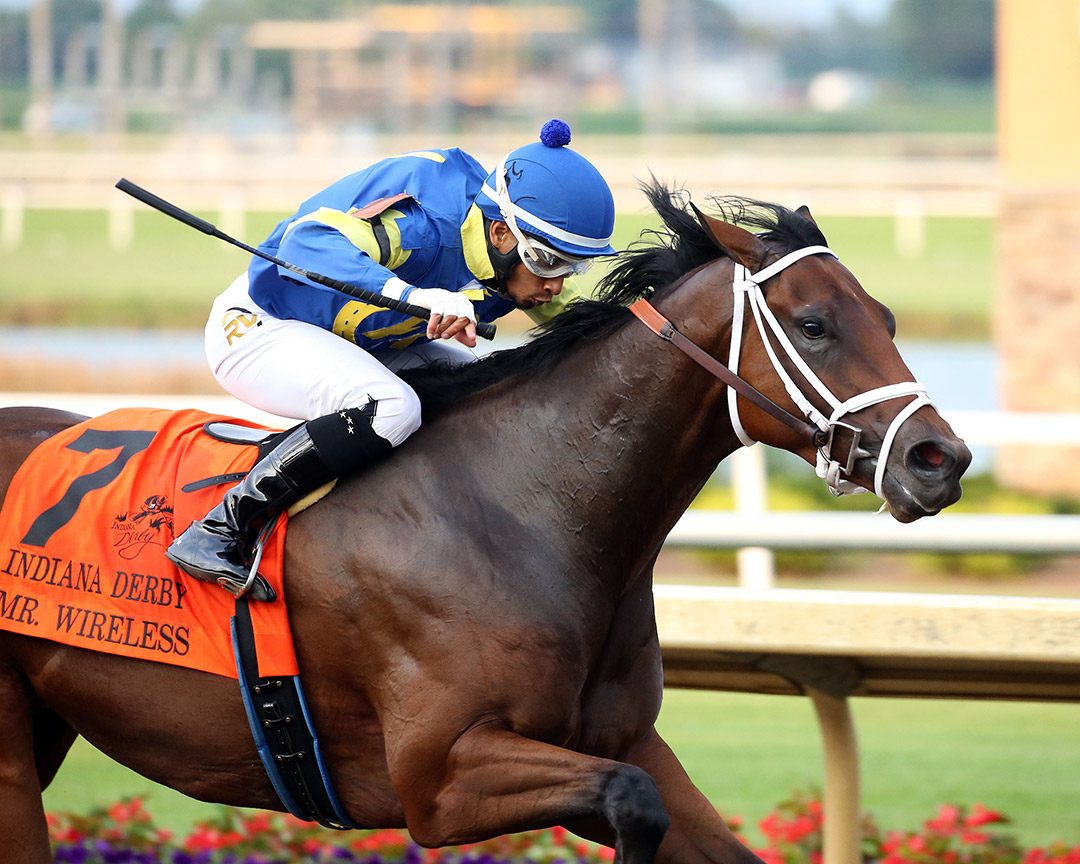 Mr. Wireless wins the 2021 Indiana Derby at Indiana Grand