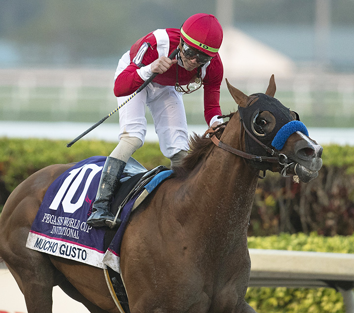 Mucho Gusto wins the 2020 Pegasus World Cup at Gulfstream Park