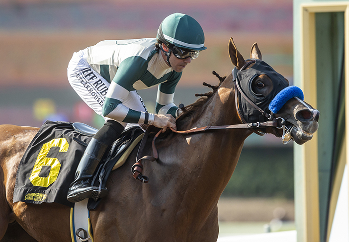 Mucho Gusto wins the 2019 Affirmed Stakes