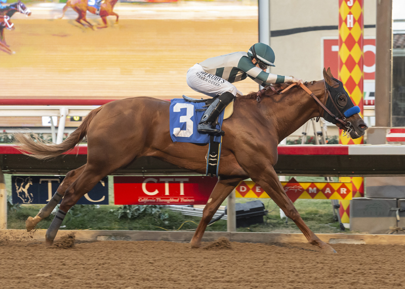 Mucho Gusto wins the 2018 Bob Hope Stakes
