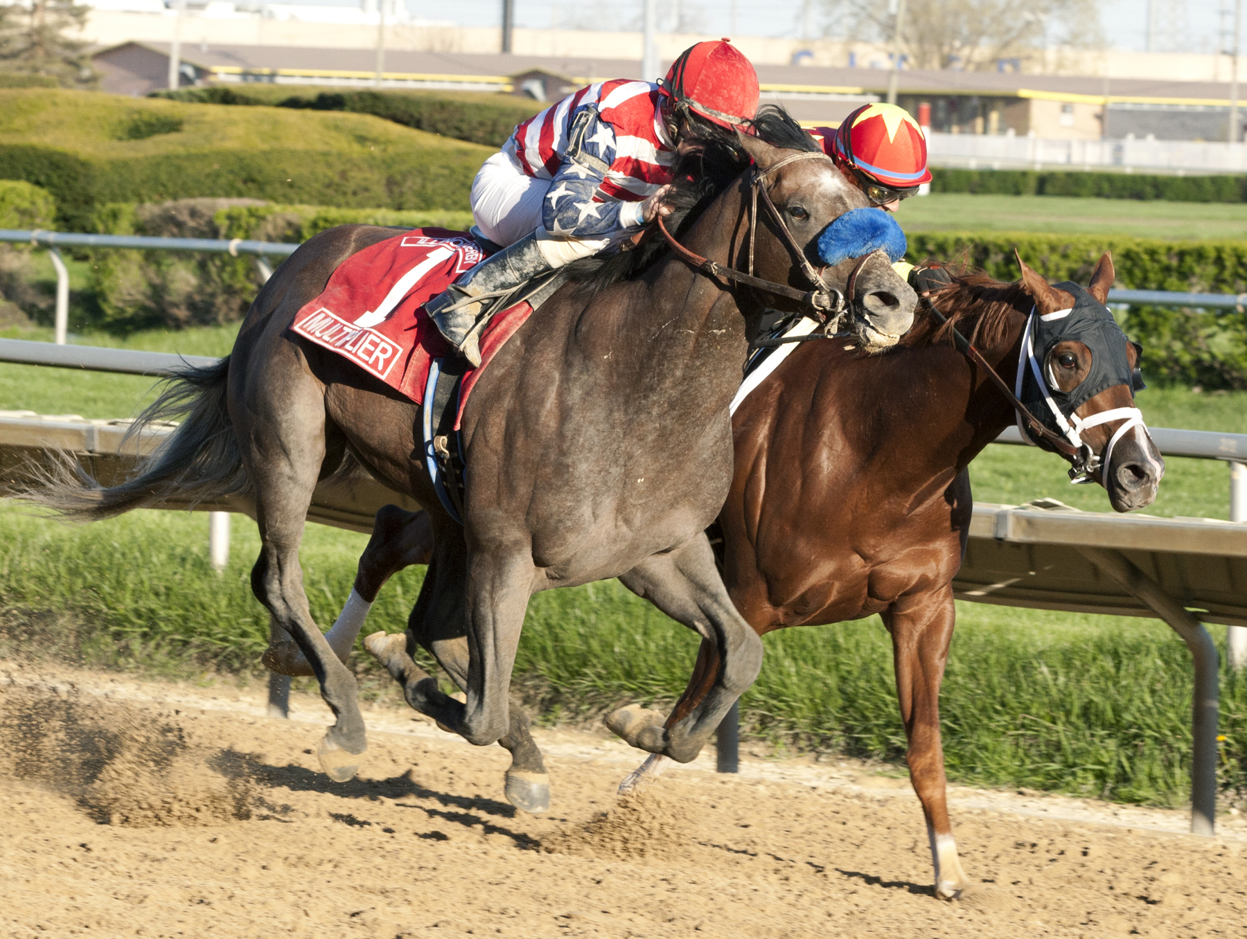 Multiplier wins the Illinois Derby