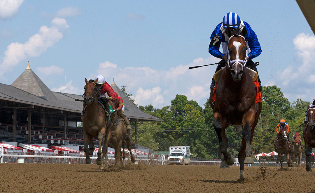 Mutasaabeq wins an Aug. 8 maiden race at Saratoga Race Course