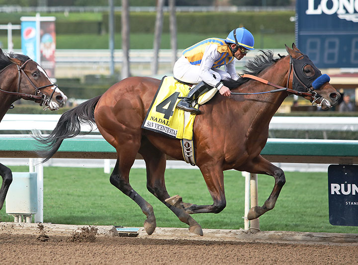 Nadal wins the 2020 San Vincente Stakes at Santa Anita Park