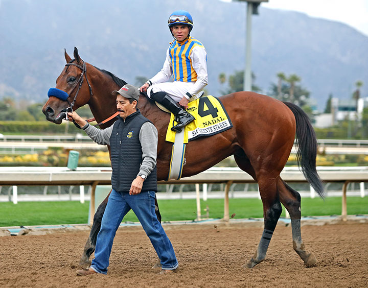 Nadal at the San Vincente Stakes at Santa Anita Park