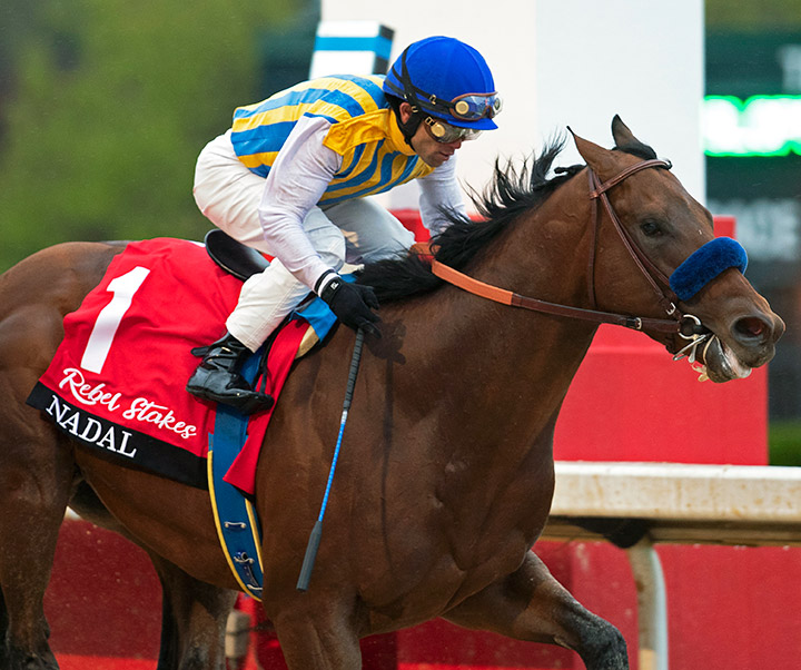Nadal wins the 2020 Rebel Stakes at Oaklawn Park