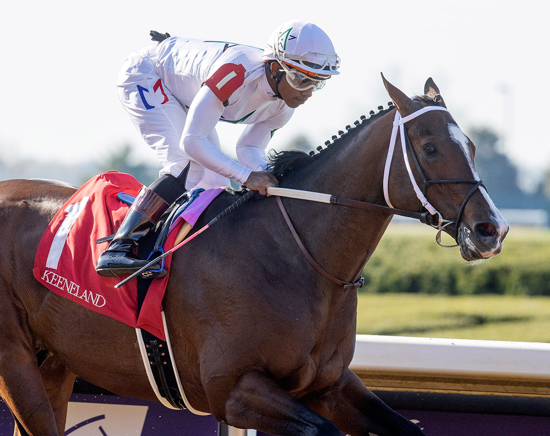 Nashville wins the 2020 Perryville Stakes at Keeneland Racecourse