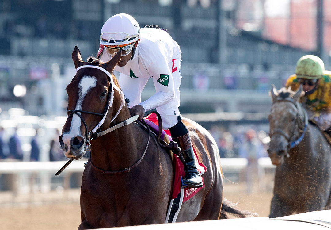 Nashville wins the 2020 Perryville Stakes at Keeneland Racecourse