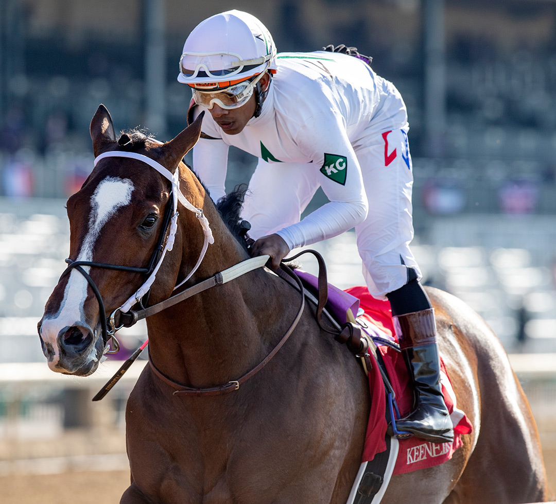 Nashville wins the 2020 Perryville Stakes at Keeneland Racecourse