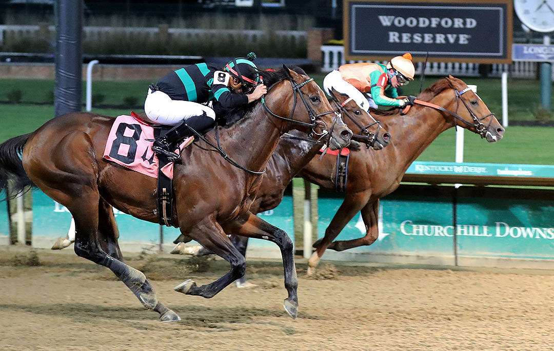 Necker Island wins the 2021 Bet On Sunshine Stakes at Churchill Downs