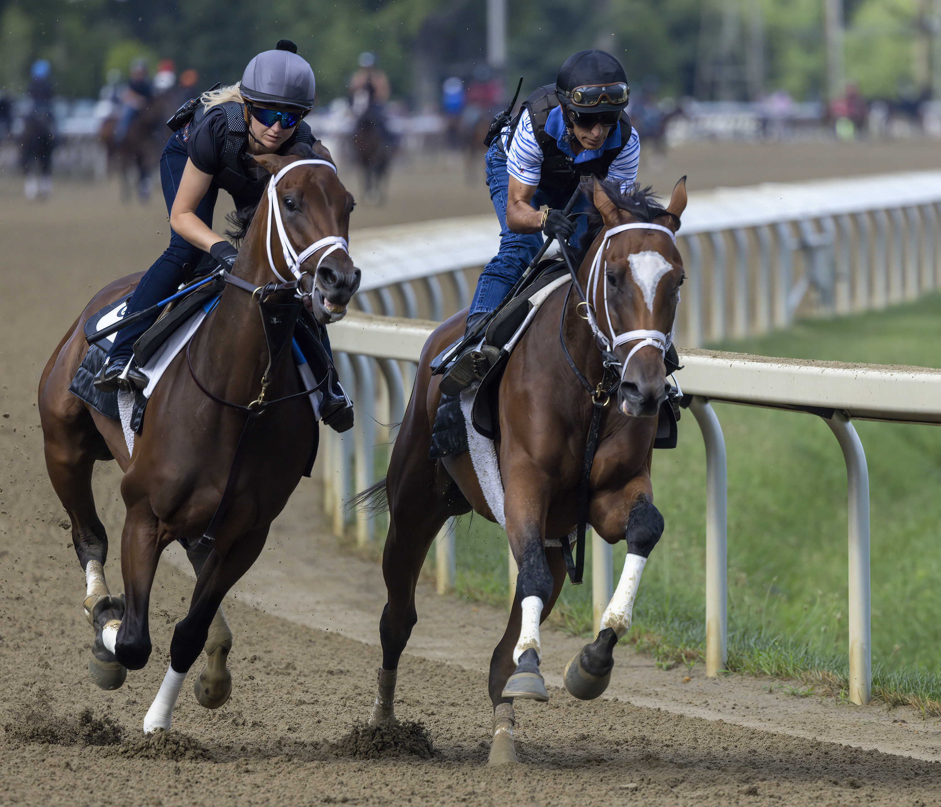 Nest (outside) and Malathaat (inside) work at Saratoga on Aug 5 2022