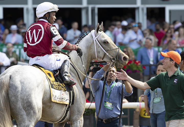 Nitrous at the 2019 Woody Stephens at Belmont Park