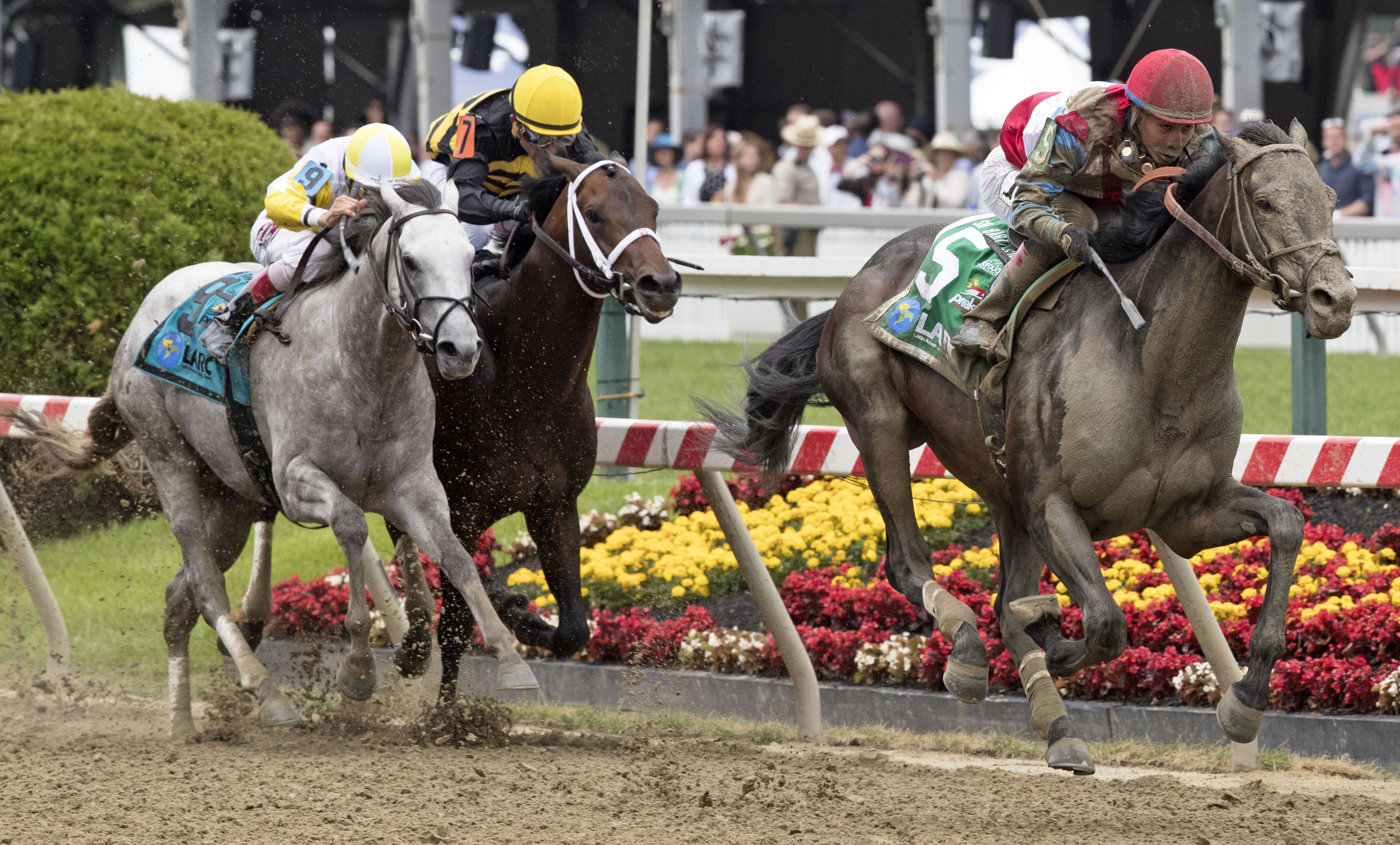 No Mo Dough wins the Sir Barton Stakes
