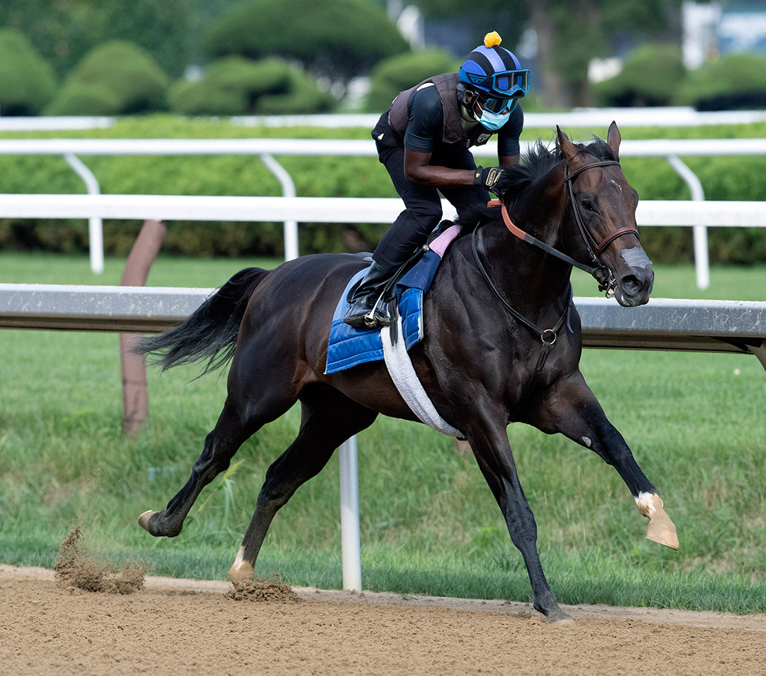 No Parole trains at Saratoga Race Course on July 24