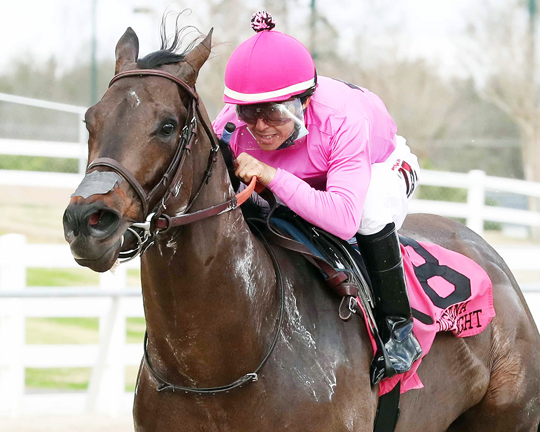No Parole wins the 2021 Louisiana-bred Premier Sprint Stakes at Delta Downs