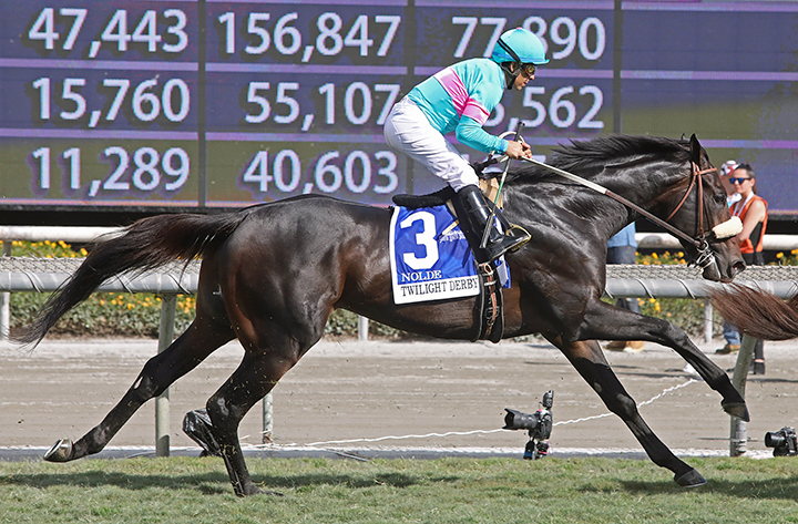 Nolde finishes 11th in the Twilight Dery at Santa Anita Park