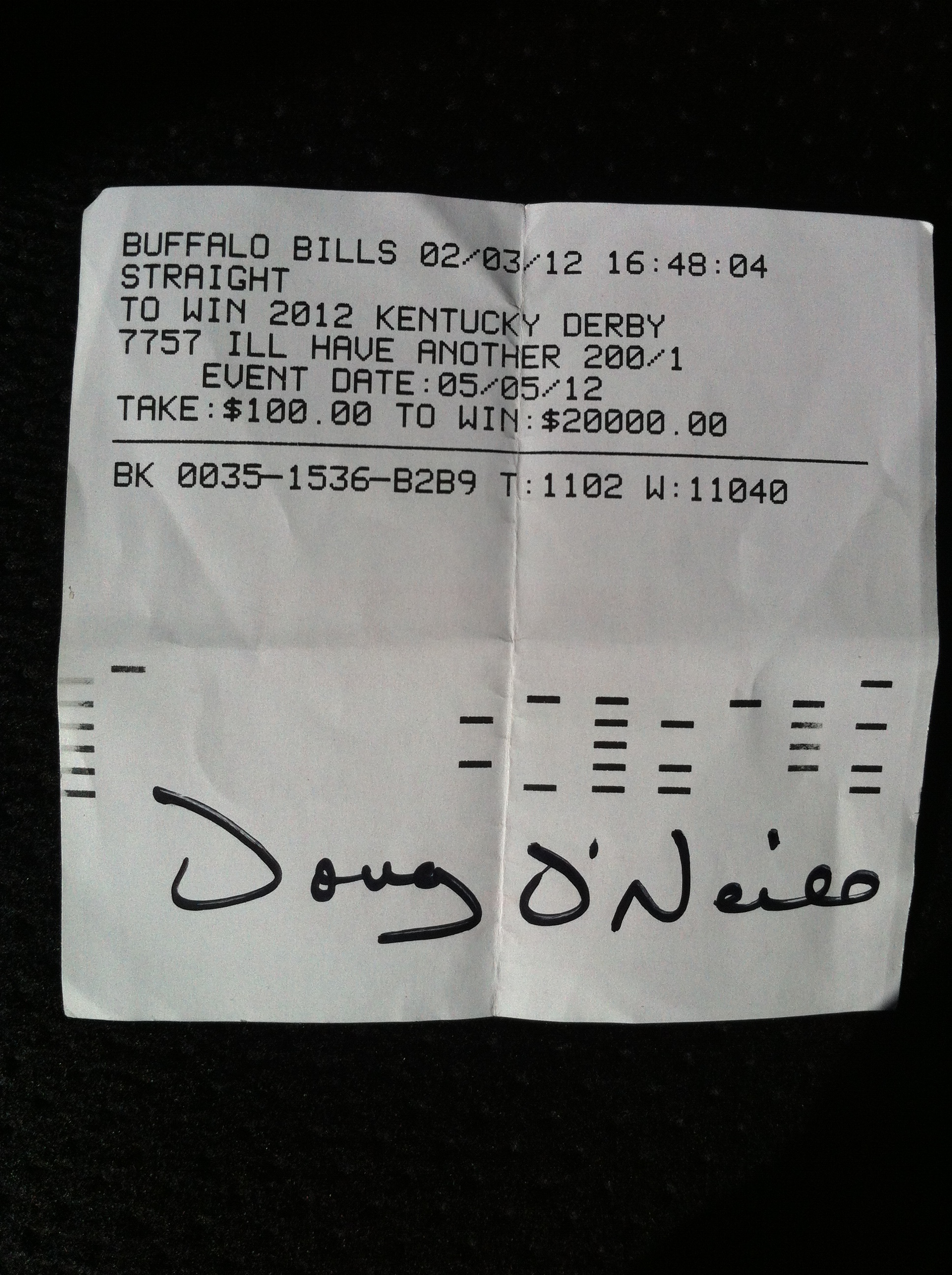 O'Neill Derby future ticket