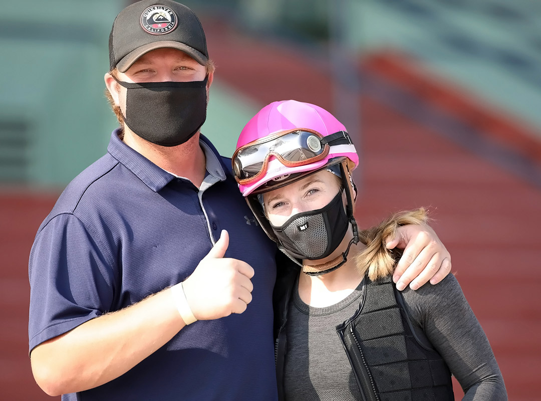 Brandon O'Bryan (left) and Jessica Pyfer on Sept. 26