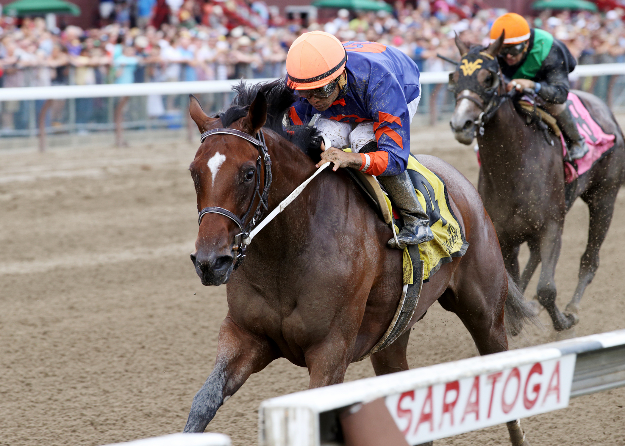 Off the Tracks wins the Schuylerville Stakes