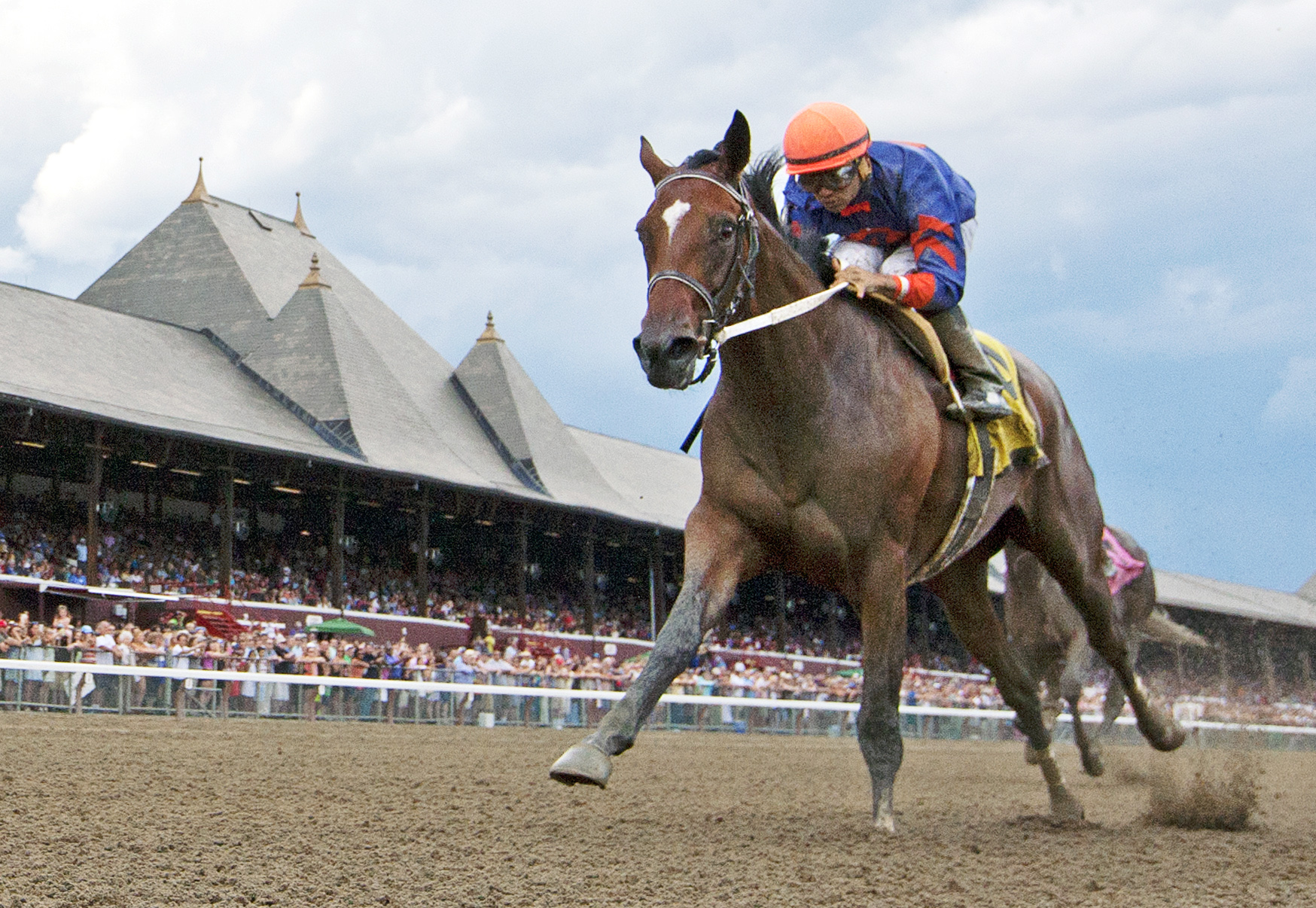 Off the Tracks wins the Schuylerville Stakes