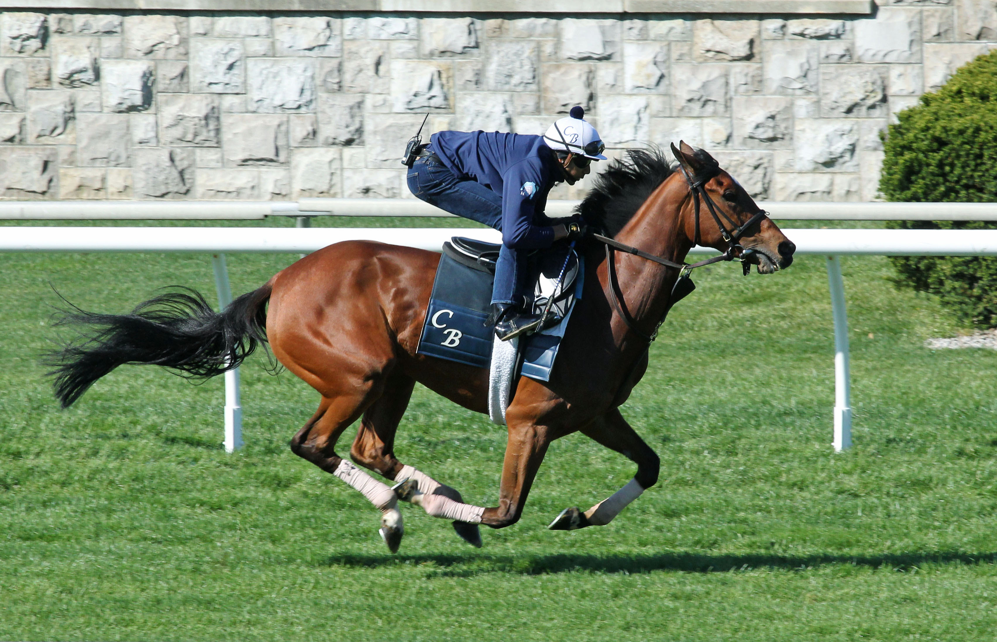 Olorda trains at Keeneland on April 24