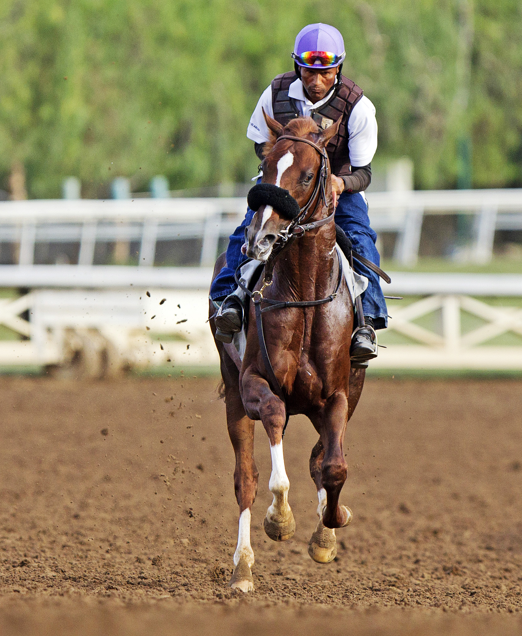 Om trains at Saratoga on July 1