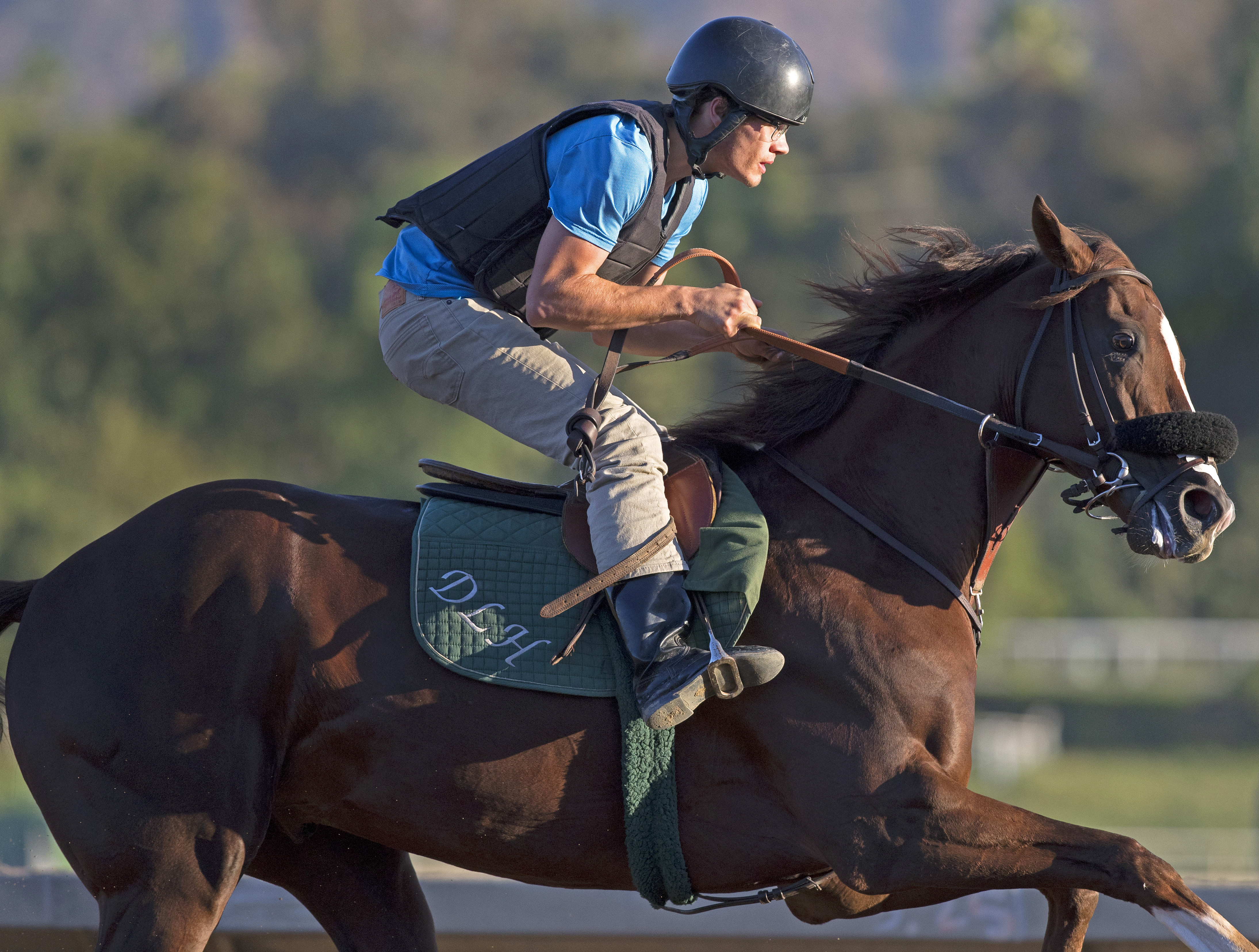 Om trains at Del Mar on Oct. 26