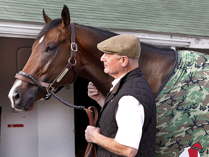 Omaha Beach with trainer Richard Mandella