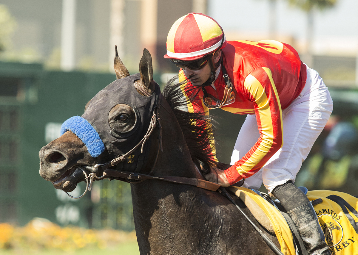Once On Whiskey wins the 2018 Los Alamitos Derby