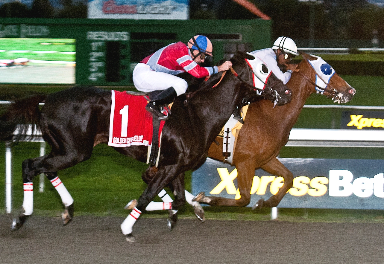 Our Nautique holds off Bold Chieftain, All American Stakes