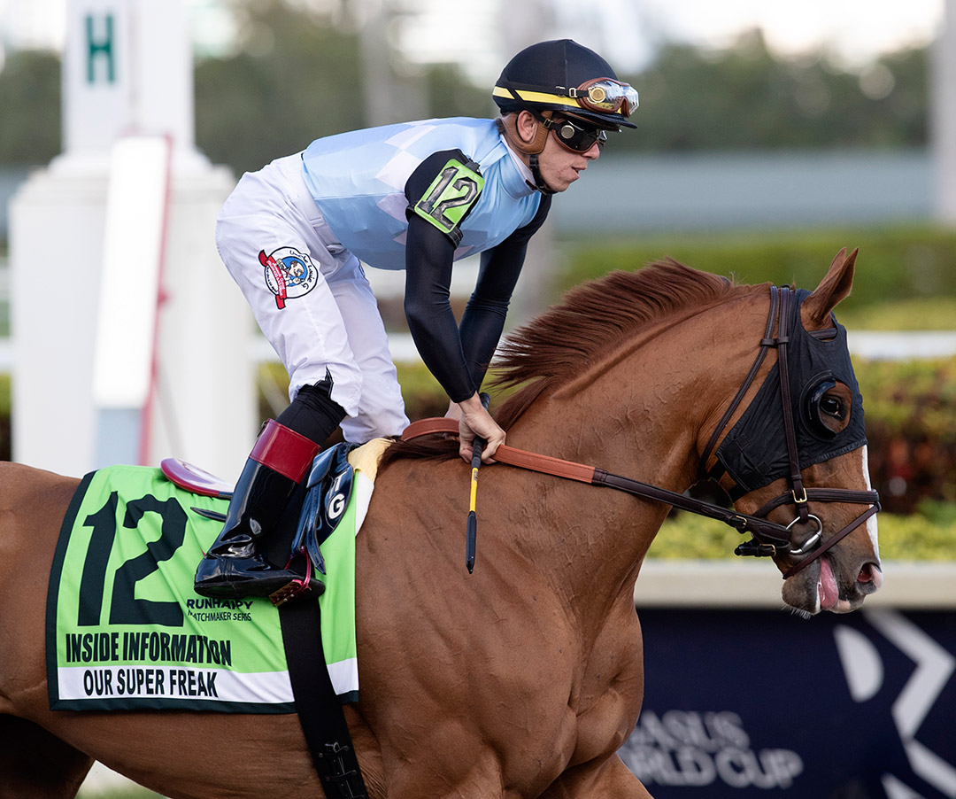 Our Super Freak finishes fifth in the 2020 Inside Information Stakes at Gulfstream