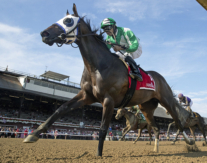 Out of Orbit wins the 2019 Saratoga Dew Stakes at Saratoga Race Course