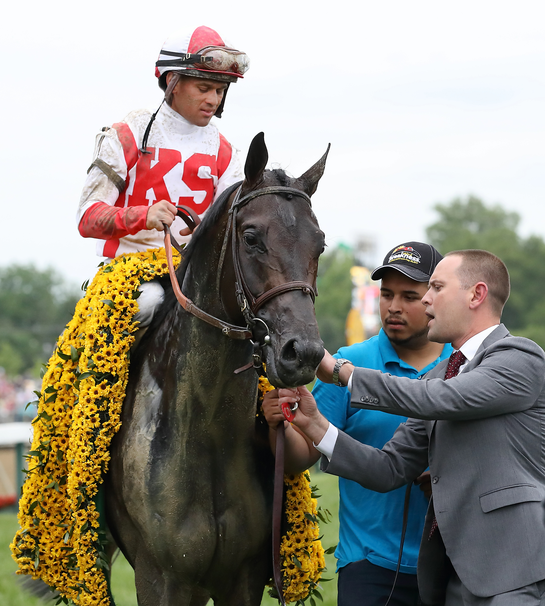 Cloud Computing with trainer Chad Brown after the Preakness