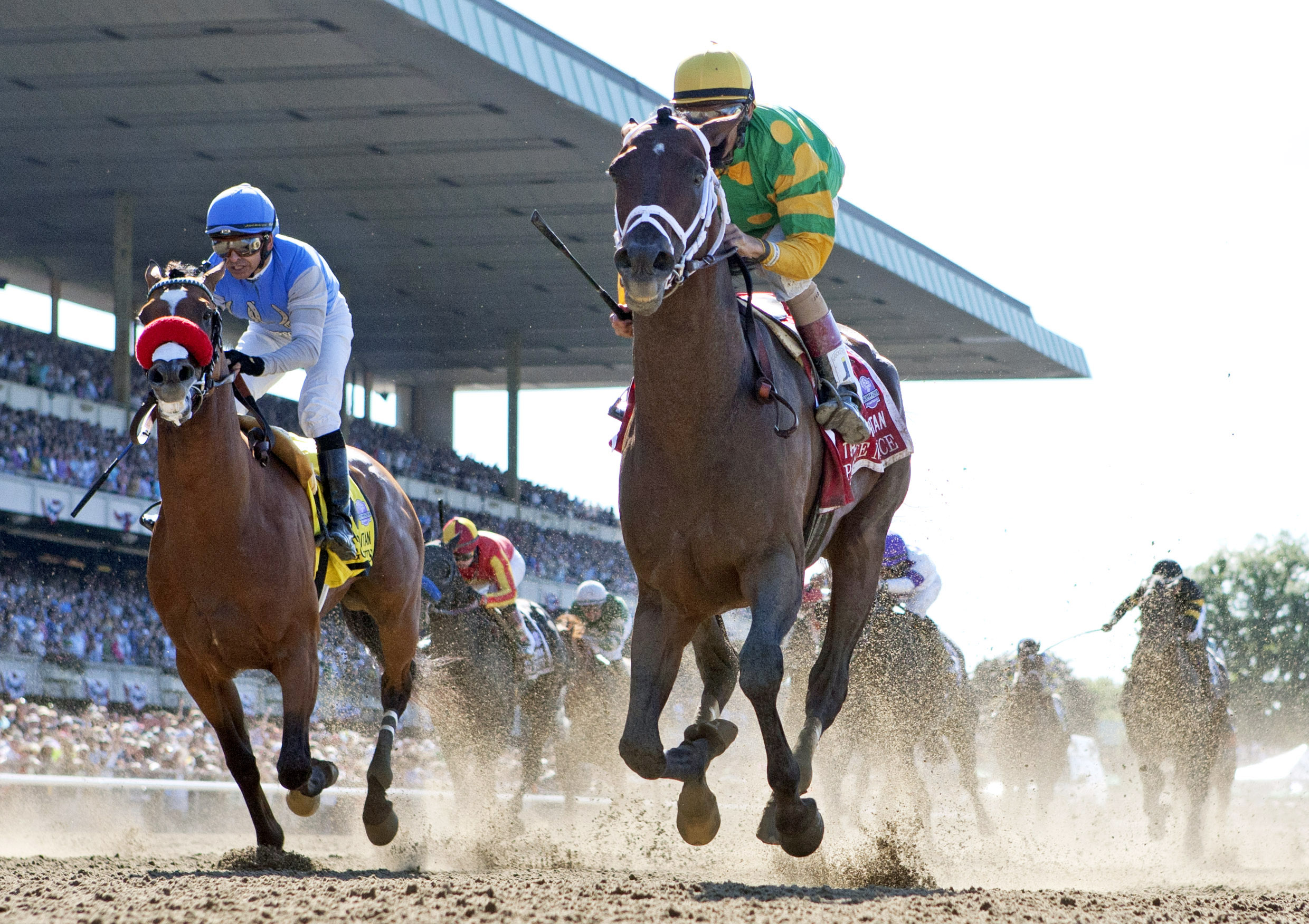 Goldencents gets beat by Palace Malice in the Met Mile