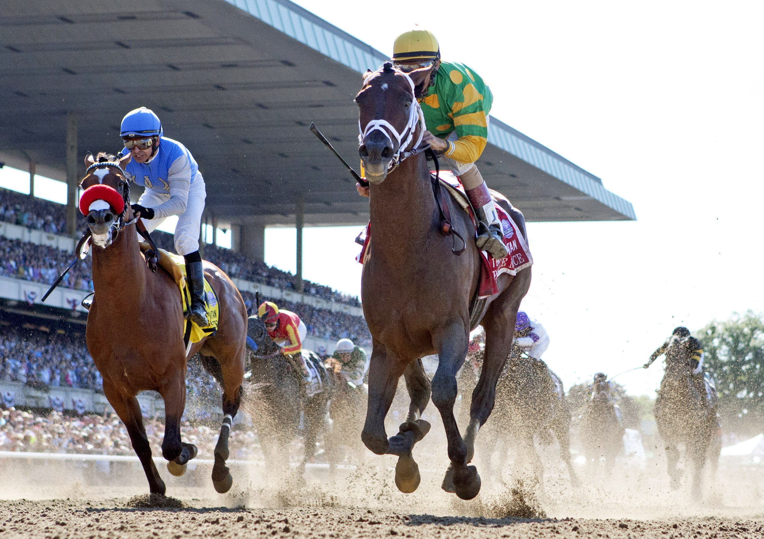 Goldencents gets beat by Palace Malice in the Met Mile