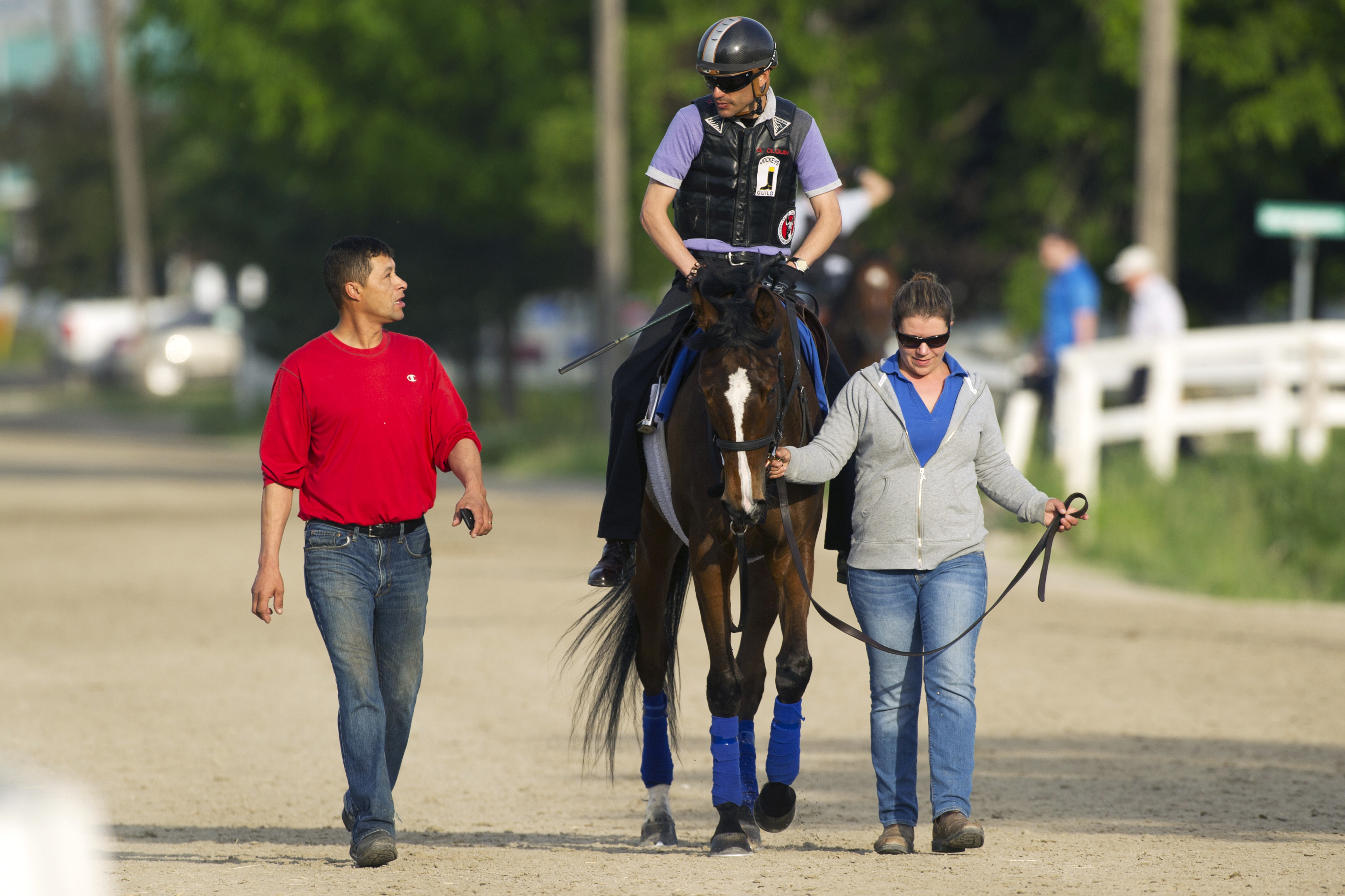 Paladin Bay with trainer Harold Ladaceur and Jessie Ladaceur