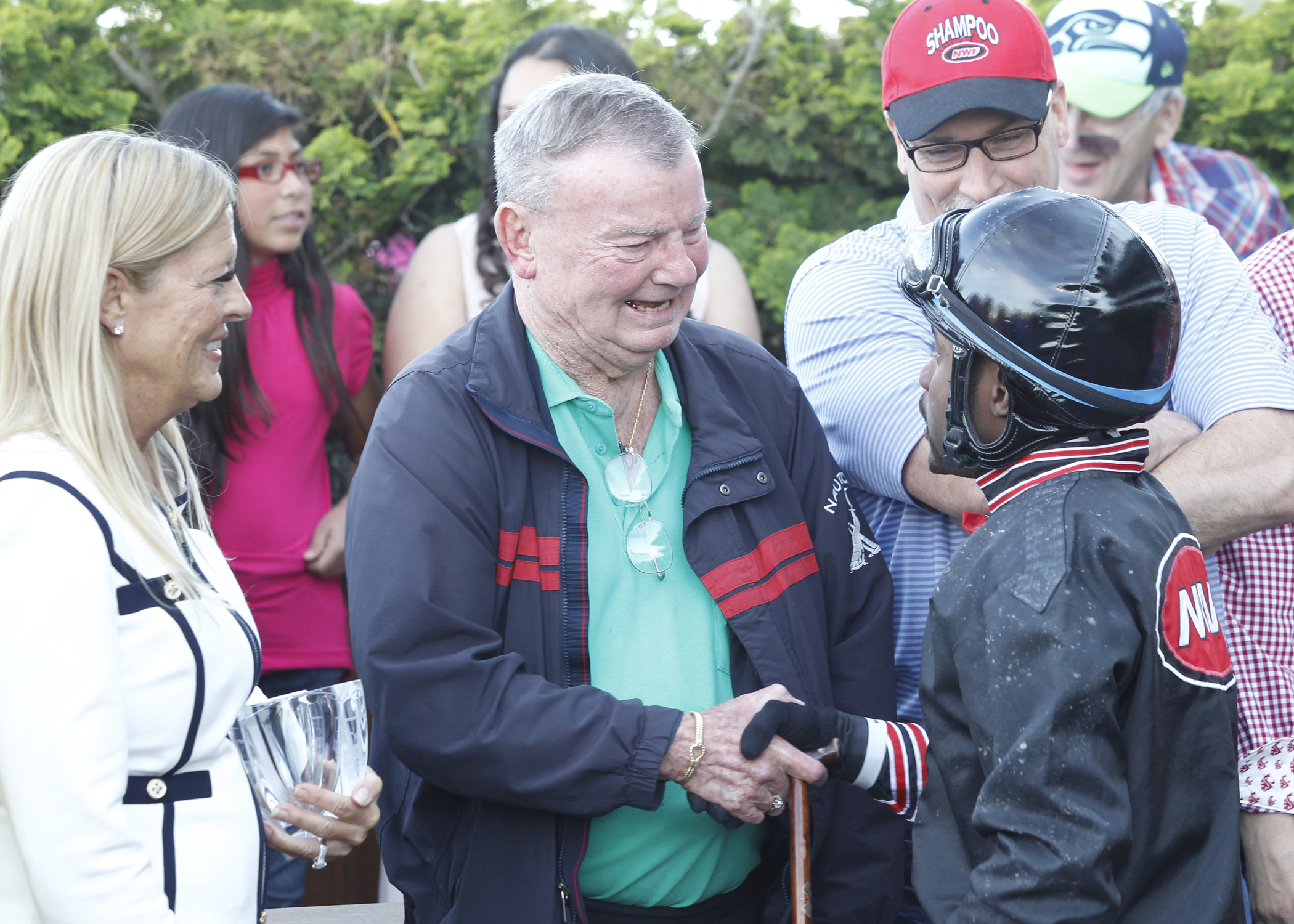 Jerre Paxton with jockey Rocco Bowen