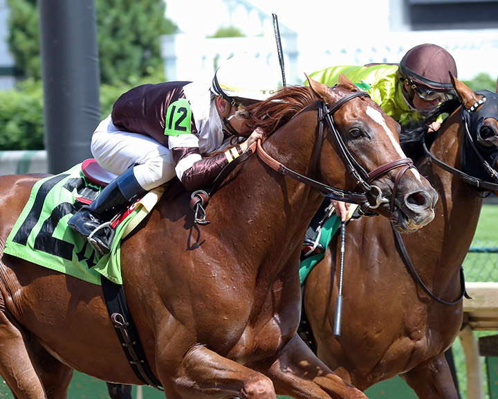 Per Capita wins a May 24 maiden race at Churchill