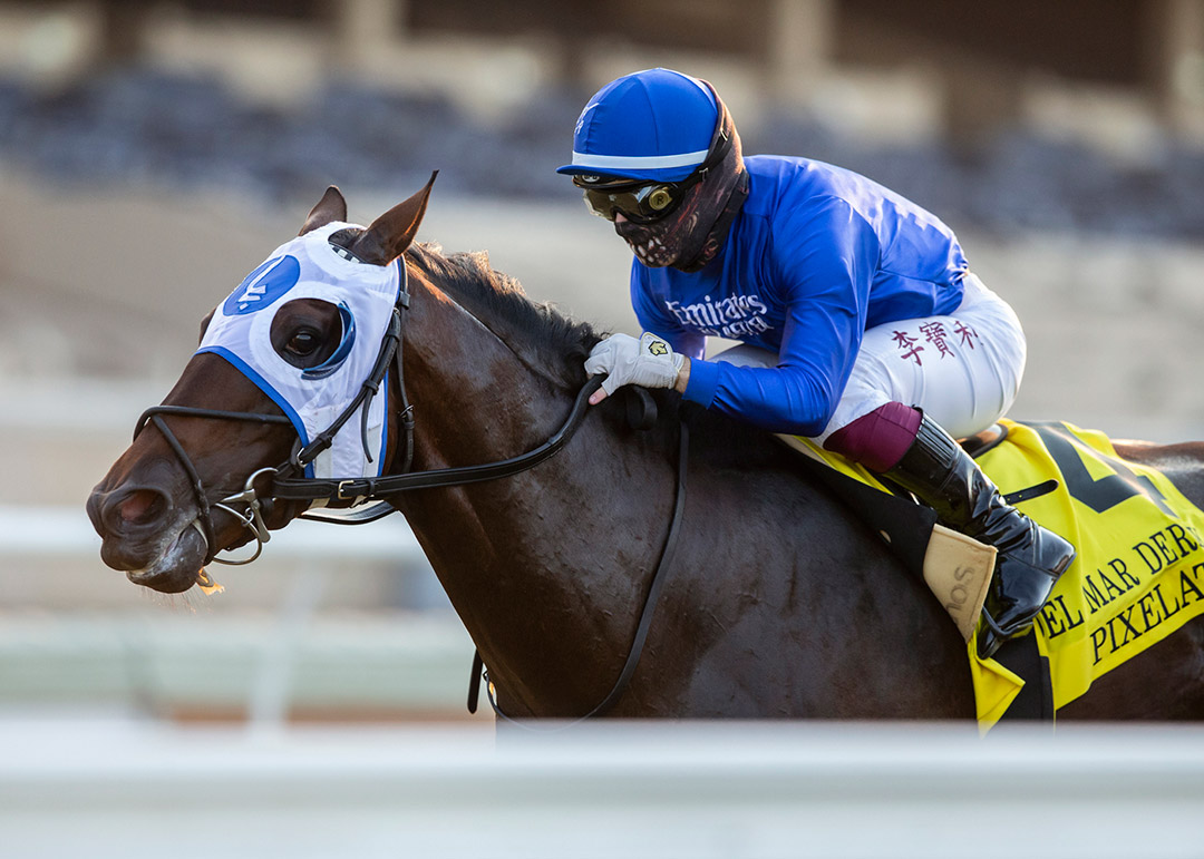 Pixelate wins the 2020 Del Mar Derby at Del Mar