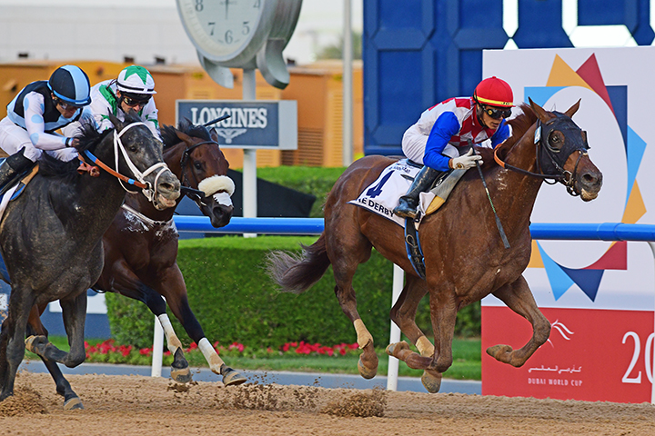Plus Que Parfait wins the United Arab Emirates Derby