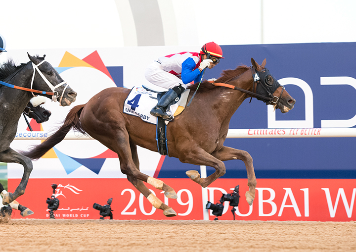 Plus Que Parfait wins the United Arab Emirates Derby